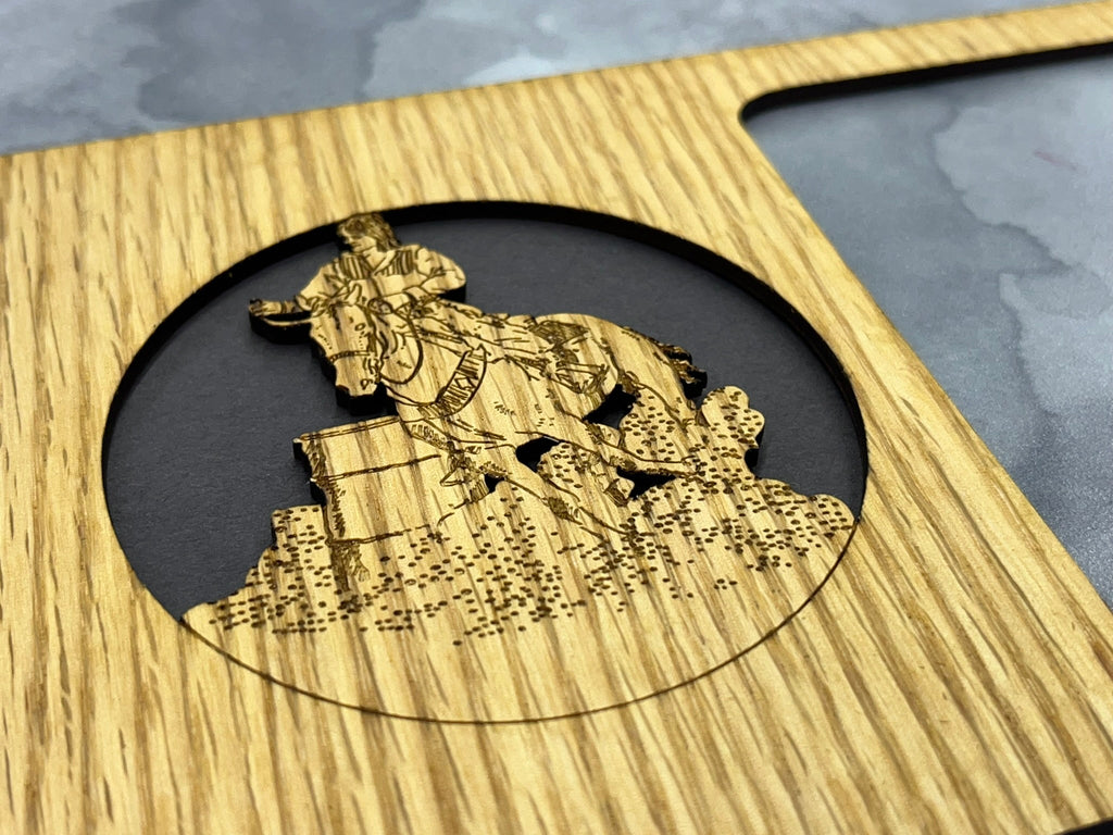 Barrel Racer Horse Picture Frame