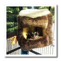 3dRose Sandy Mertens Animals - Sugar Glider Peaking Out of Hanging Bed in Mosaic - Iron on Heat Transfers (ht_107051)