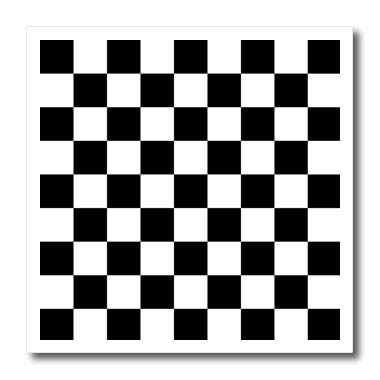 3dRose InspirationzStore Patterns - Check Black and White Pattern - Checkered Checked Squares Chess Checkerboard or Racing car Race Flag - Iron on Heat Transfers (ht_154527)