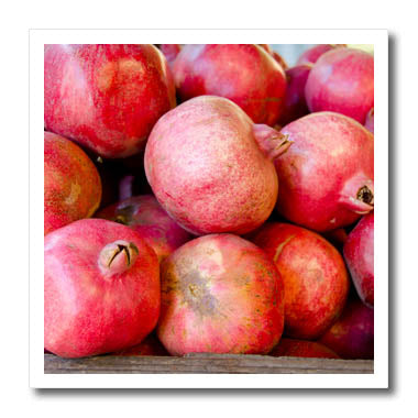 3dRose Danita Delimont - Cindy Miller Hopkins - Fruit - California Fruit Stand. Fresh Pomegranates. - Iron on Heat Transfers (ht_190290)