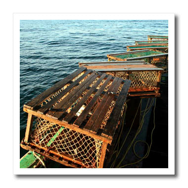3dRose Danita Delimont - Fishing - Nova Scotia, Cape Breton, Lobster Traps, Fishing-CN07 PWA0122 - Patrick J. Wall - Iron on Heat Transfers (ht_72046)