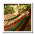 3dRose Danita Delimont - Belize - Hammock, Palms, Jaguar Reef Lodge, Belize - SA02 JME0052 - John and Lisa Merrill - Iron on Heat Transfers (ht_85551)