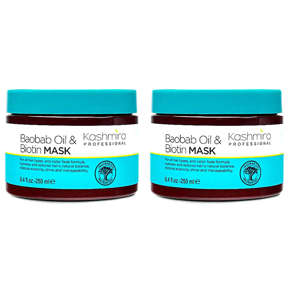 Baobab Oil & Biotin Professional Repairing Hair Mask - 2-Pack