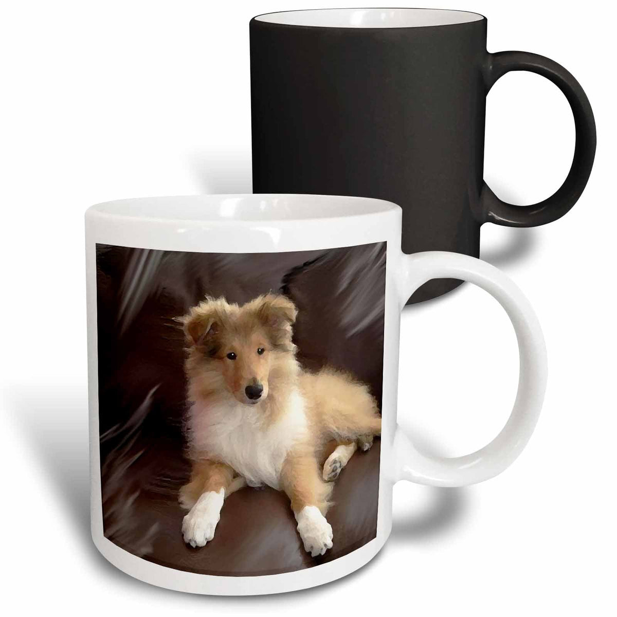 3dRose Dogs Rough Collie - Rough Collie Puppy - Mugs (mug_4546)