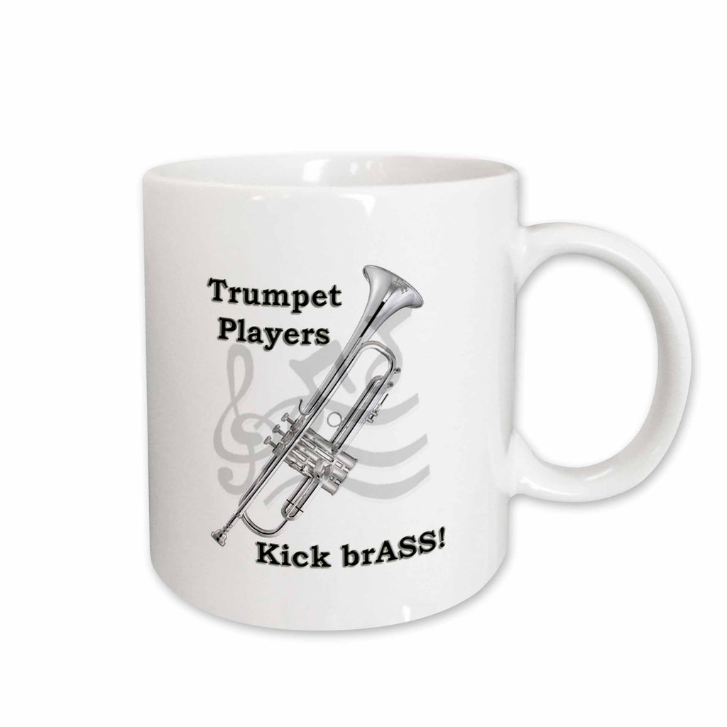 3dRose Music - Trumpet Players Kick brASS! - Mugs (mug_1024)