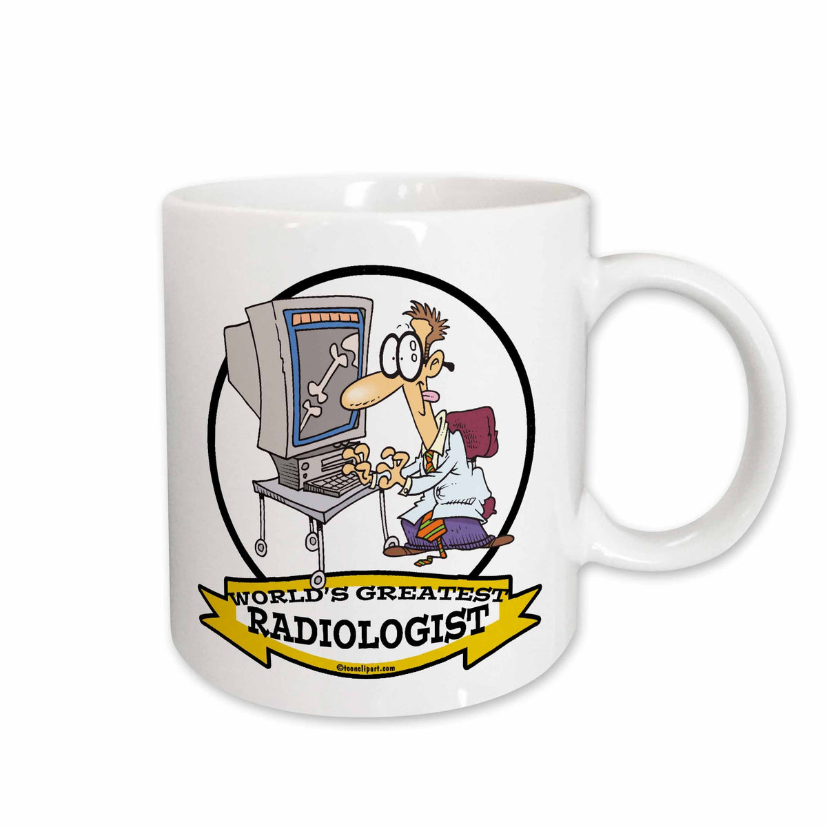 3dRose Funny Worlds Greatest Radiologist Men Occupation Job Cartoon - Mugs (mug_103488)