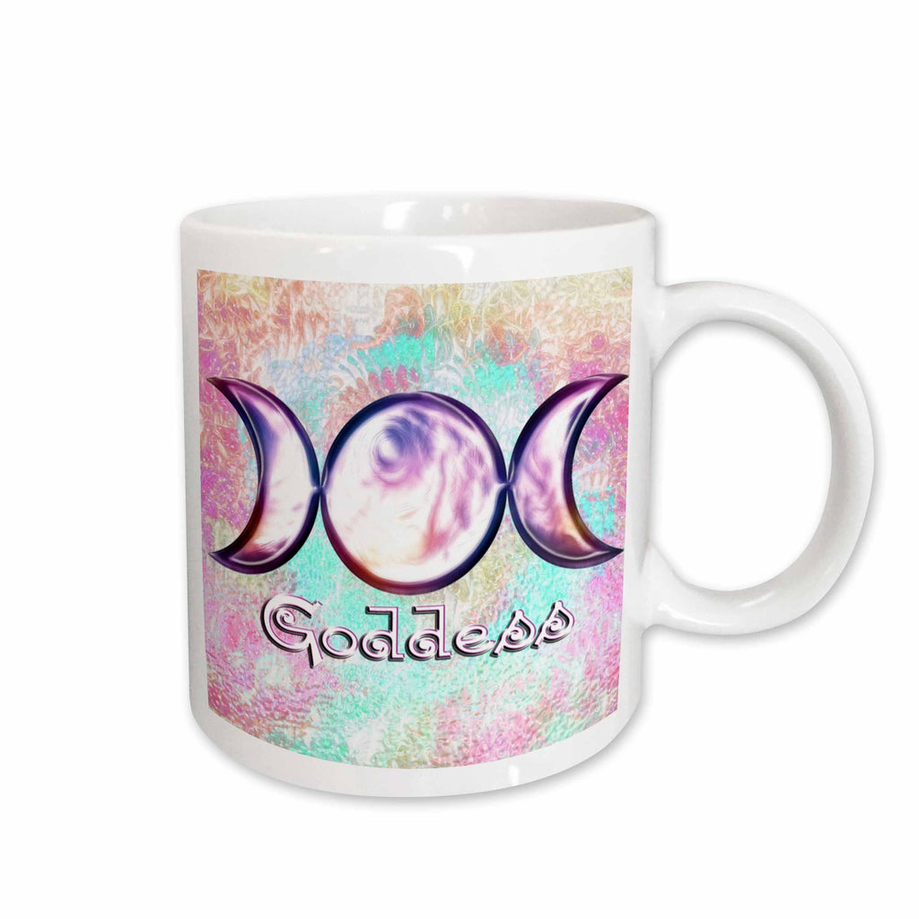 3dRose Triple Moon Goddess Wiccan Symbol Surreal Digital Art - Mugs (mug_103657)