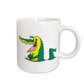 3dRose Dooni Designs Random Toons - Silly Alligator Crocodile Cartoon Character - Mugs (mug_104319)