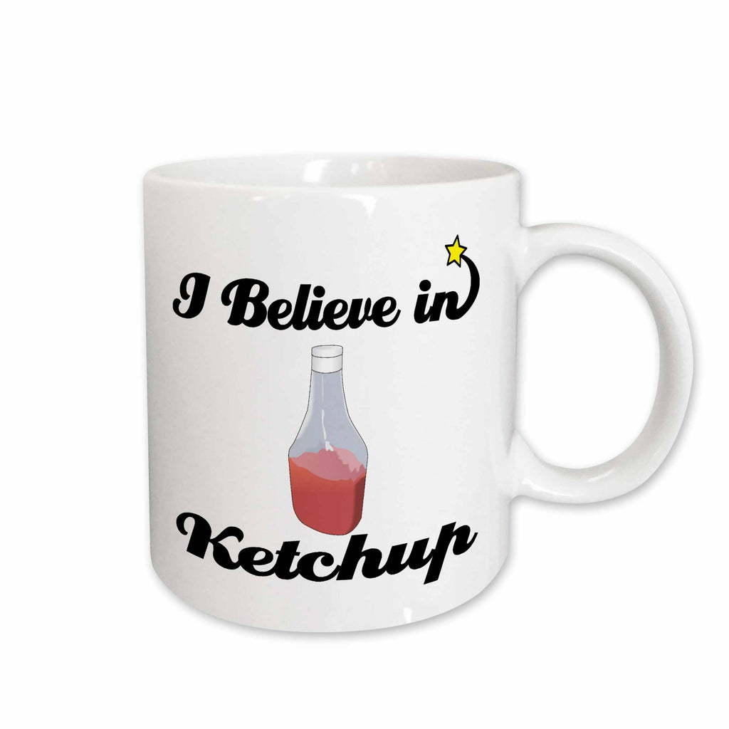 3dRose Dooni Designs I Believe In Designs - I Believe In Ketchup - Mugs (mug_105218)