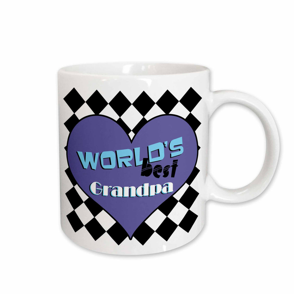 3dRose Janna Salak Designs Worlds Best - Worlds Best Grandpa - Mugs (mug_10849)