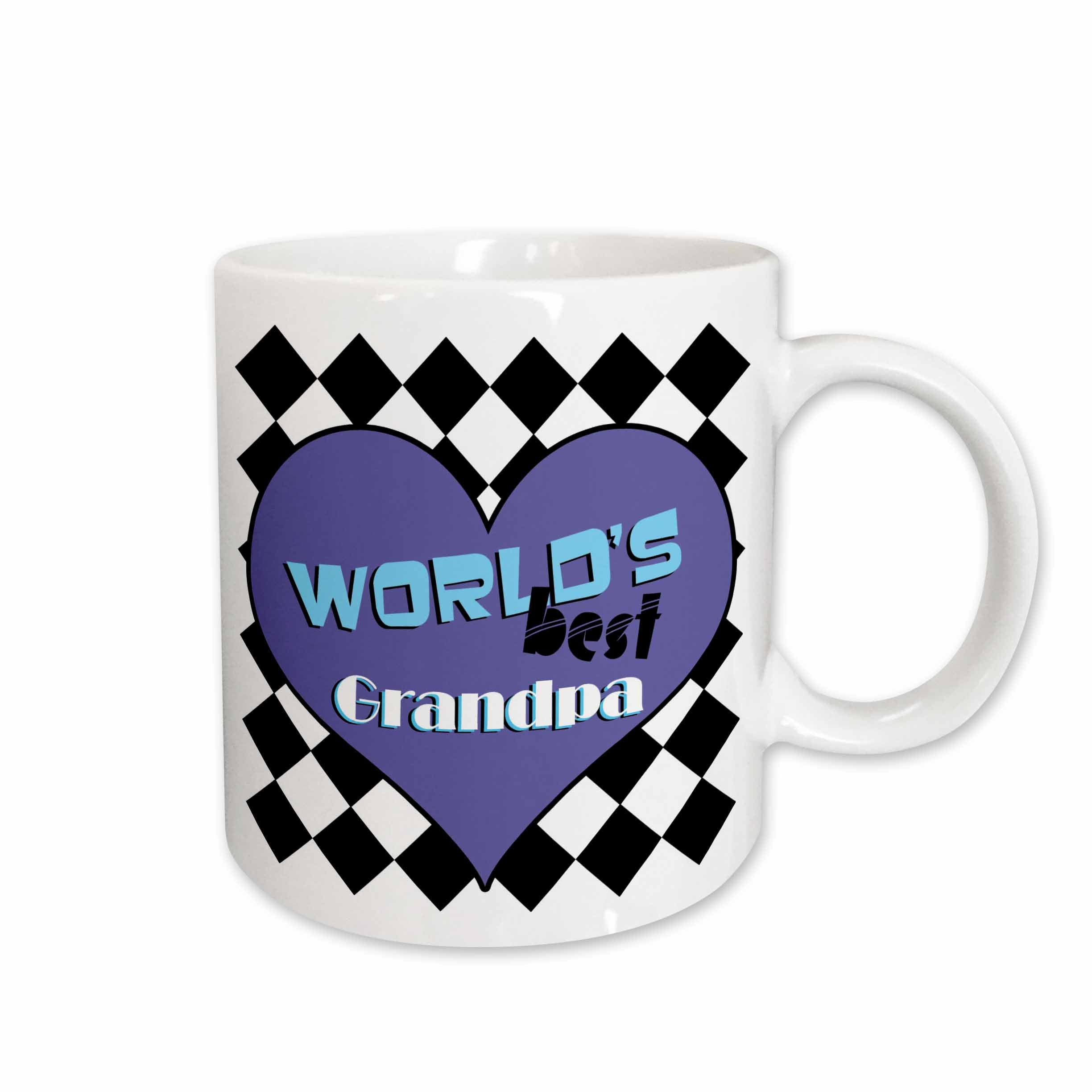 3dRose Janna Salak Designs Worlds Best - Worlds Best Grandpa - Mugs (mug_10849)