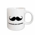 3dRose EvaDane - Funny Cartoons - I mustache you a question - Mugs (mug_112223)