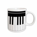 3dRose Piano keys - black and white keyboard musical design - pianist music... - Mugs (mug_112827)