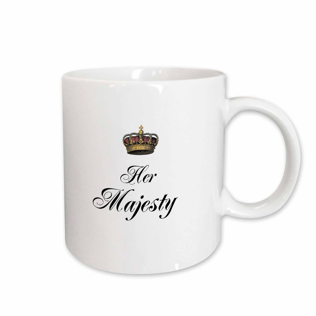 3dRose Her Majesty - part of a his and hers mr and mrs couple gift set - funny... - Mugs (mug_112870)