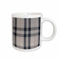 3dRose Gray tartan pattern - contemporary modern preppy plaid grey and black -... - Mugs (mug_113032)