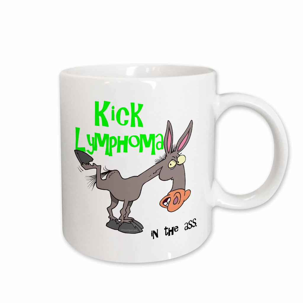 3dRose Kick Lymphoma In The Ass Awareness Ribbon Cause Design - Mugs (mug_115628)