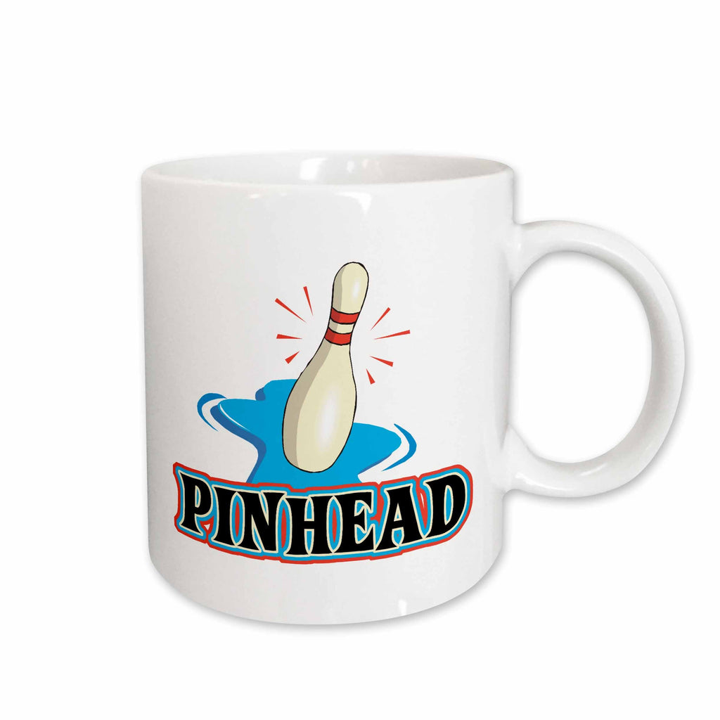 3dRose Funny Pinhead Bowling Sports Design - Mugs (mug_116319)