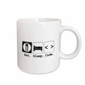 3dRose Funny Hobby Lifestyle Design Eat Sleep Code - Mugs (mug_116935)