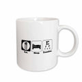 3dRose Funny Hobby Lifestyle Design Eat Sleep Examine Eye Doctor Occupation... - Mugs (mug_116952)