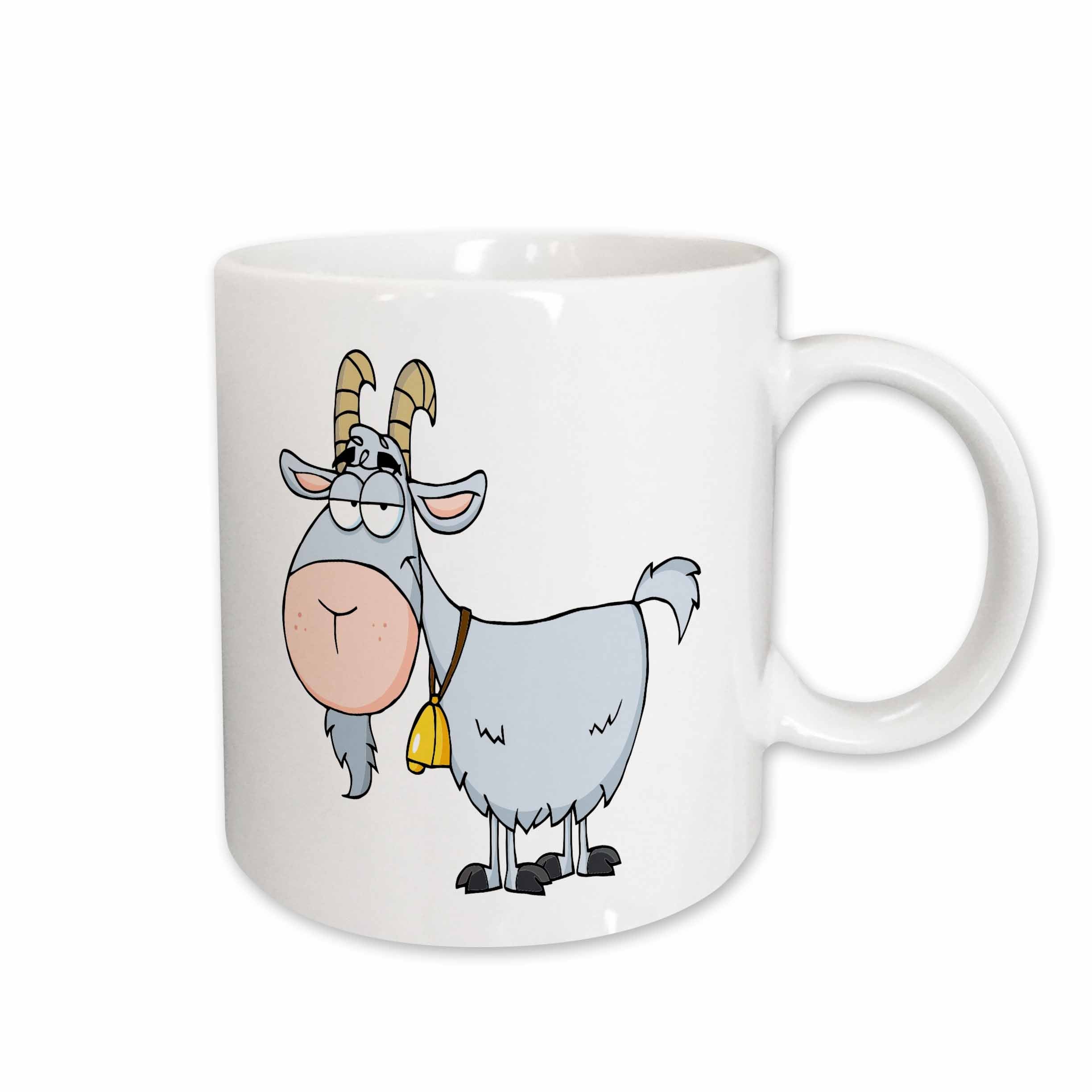 3dRose Cartoon Billy Goat Funny Animal Cartoon - Mugs (mug_118516)