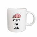 3dRose EvaDane - Funny Quotes - Crazy pig lady - Mugs (mug_123051)