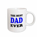 3dRose EvaDane - Parenthood - The best dad ever, Blue - Mugs (mug_123058)