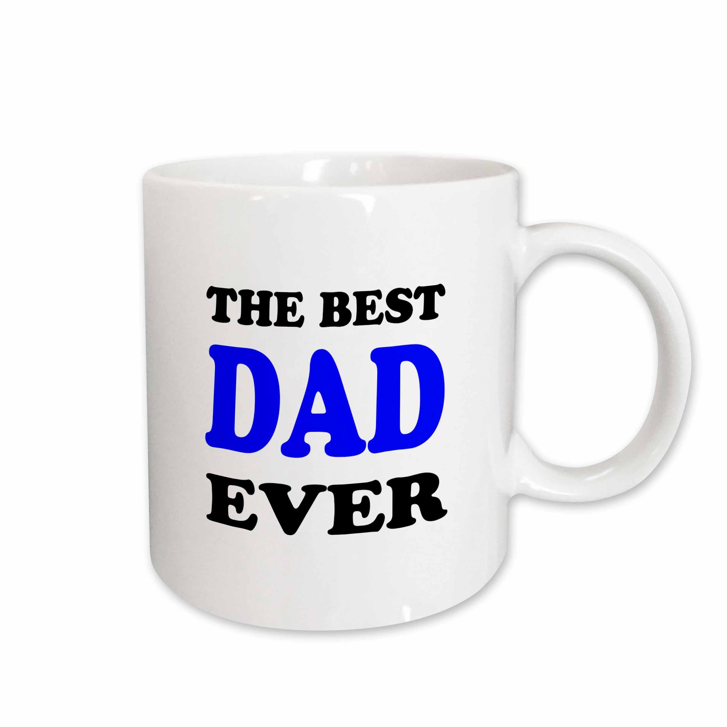 3dRose EvaDane - Parenthood - The best dad ever, Blue - Mugs (mug_123058)