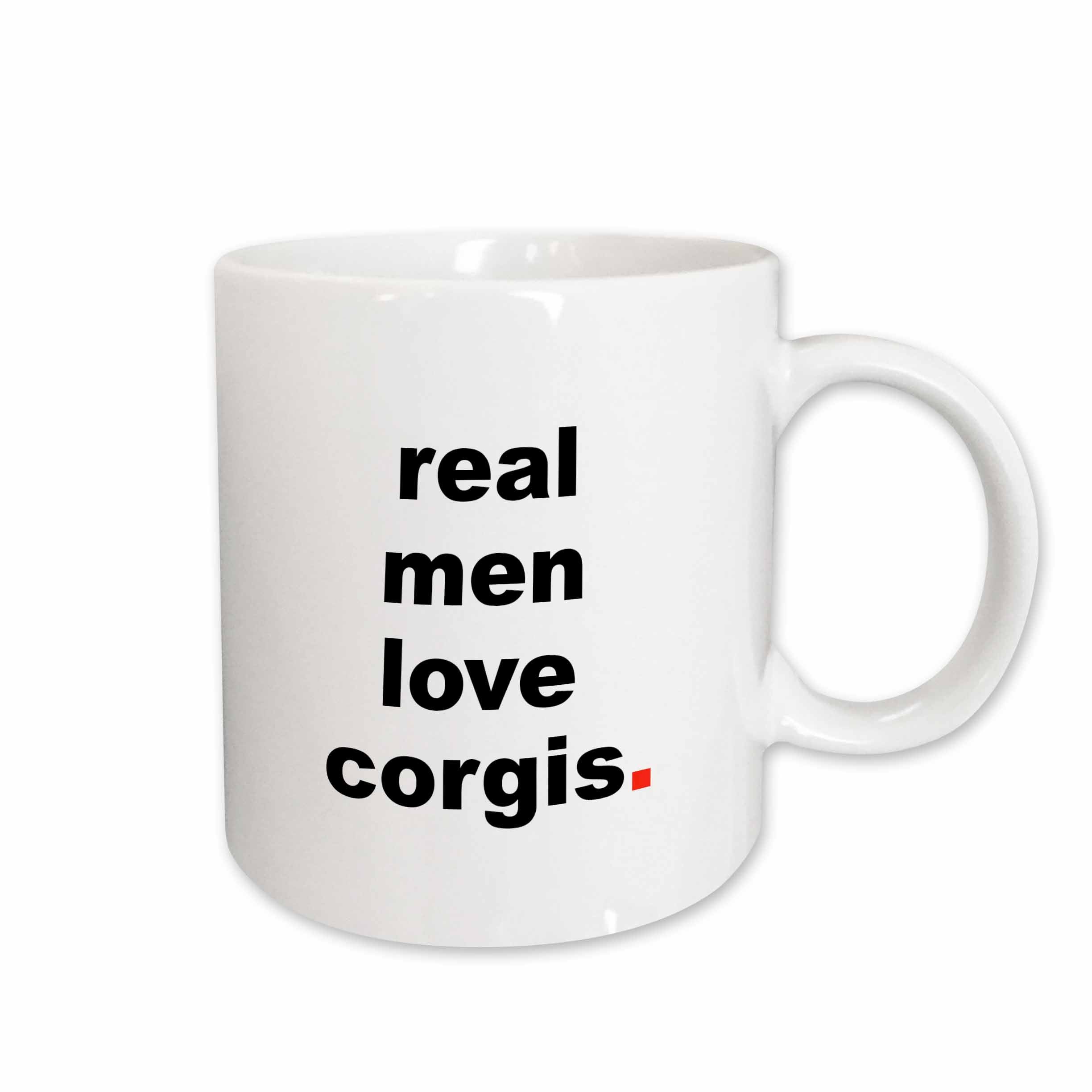3dRose EvaDane - Funny Quotes - Real men love corgis - Mugs (mug_123071)