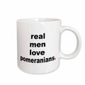 3dRose EvaDane - Funny Quotes - Real men love pomeranians - Mugs (mug_123079)