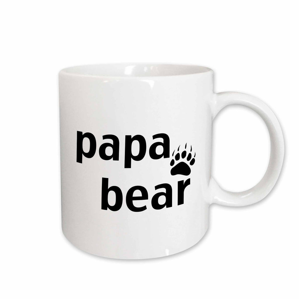 3dRose EvaDane - Parenthood - Papa bear - Mugs (mug_123094)