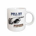 3dRose PS Vintage - Pull my finger funny vintage art funny fart jokes - Mugs (mug_123301)