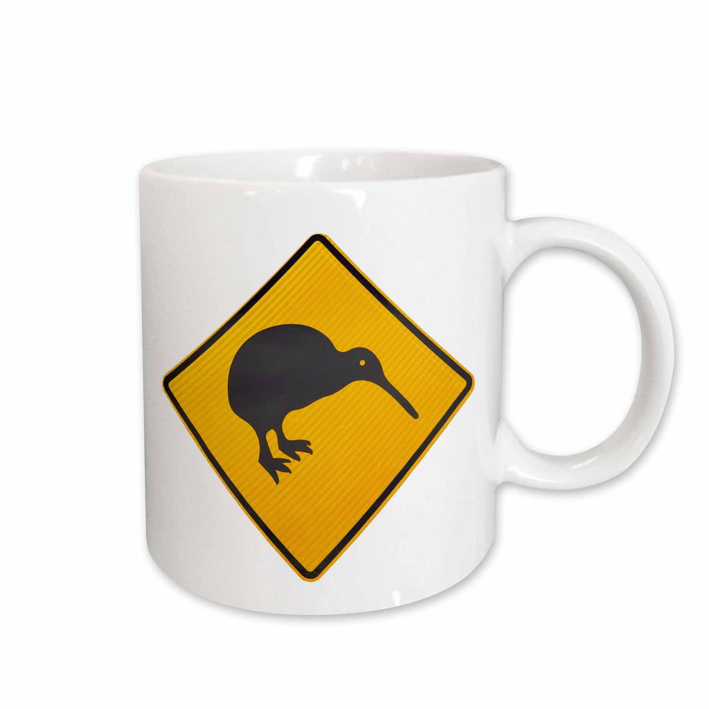 3dRose Kiwi Warning Sign, New Zealand - AU02 DWA6947 - David Wall - Mugs (mug_133767)