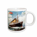 3dRose Vintage White Star Line S.S. Titanic - Mugs (mug_149236)