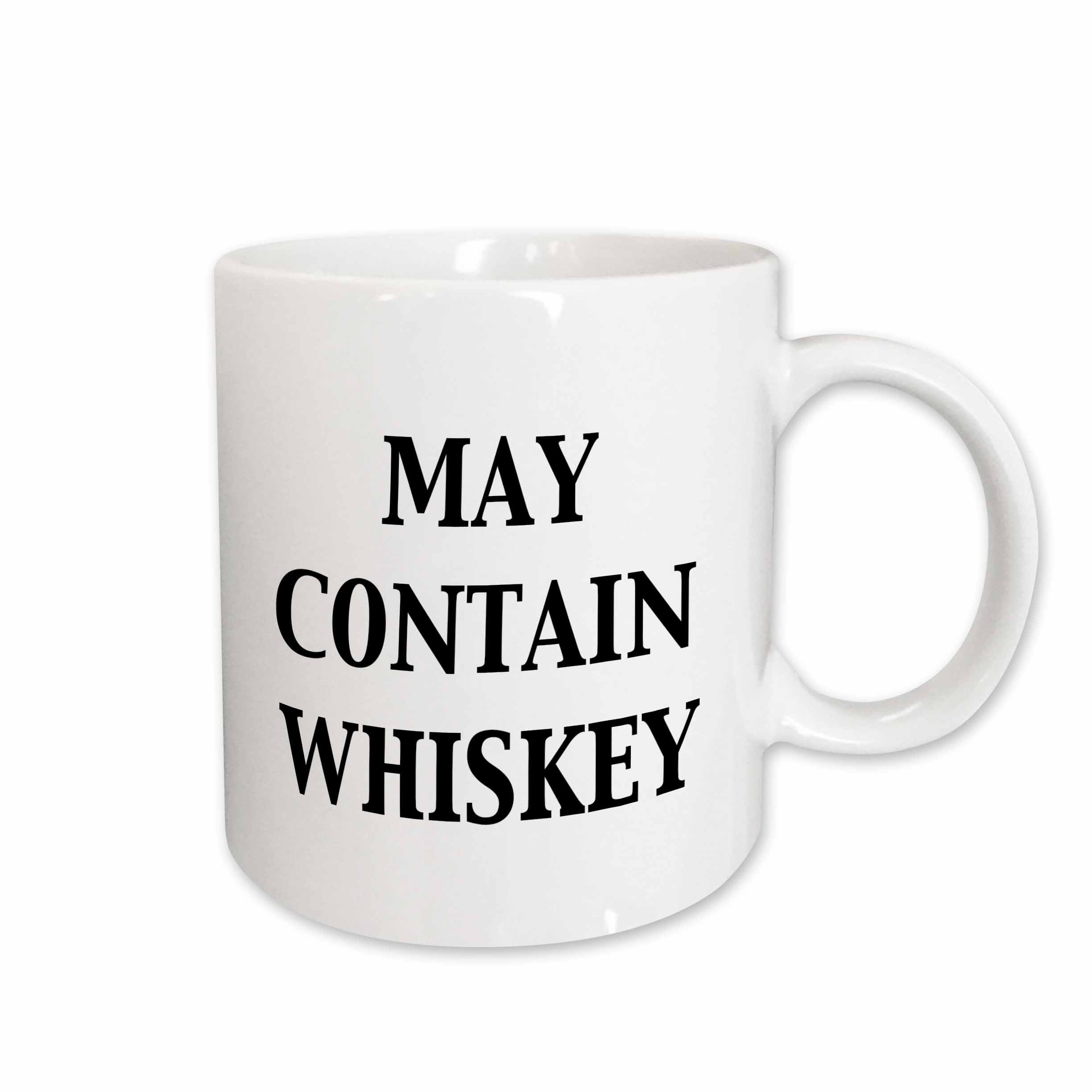 Funny Mug  “May Contain Whiskey” Ceramic Coffee & Whiskey Cup