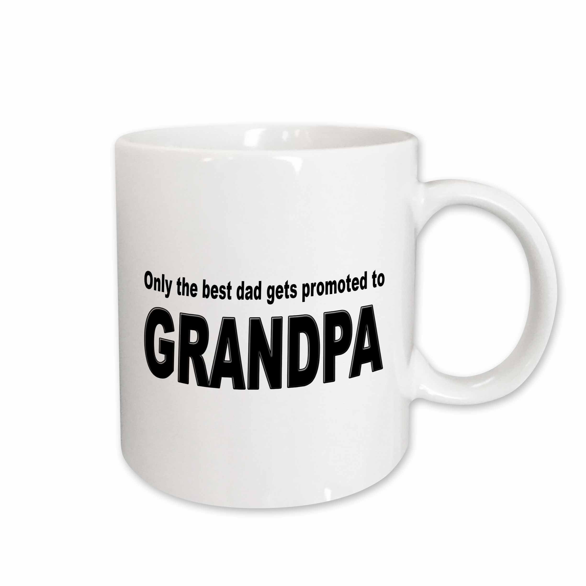 3dRose EvaDane - Funny Quotes - Only the best dad gets promoted to grandpa - Mugs (mug_149814)