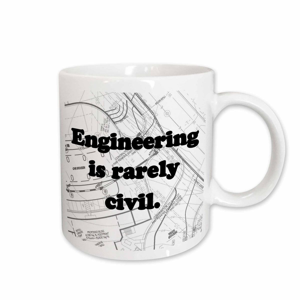 3dRose EvaDane - Funny Quotes - Engineering is rarely civil - Mugs (mug_149859)