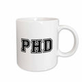3dRose pHD - graduate school college or university graduation gift - black -... - Mugs (mug_151237)