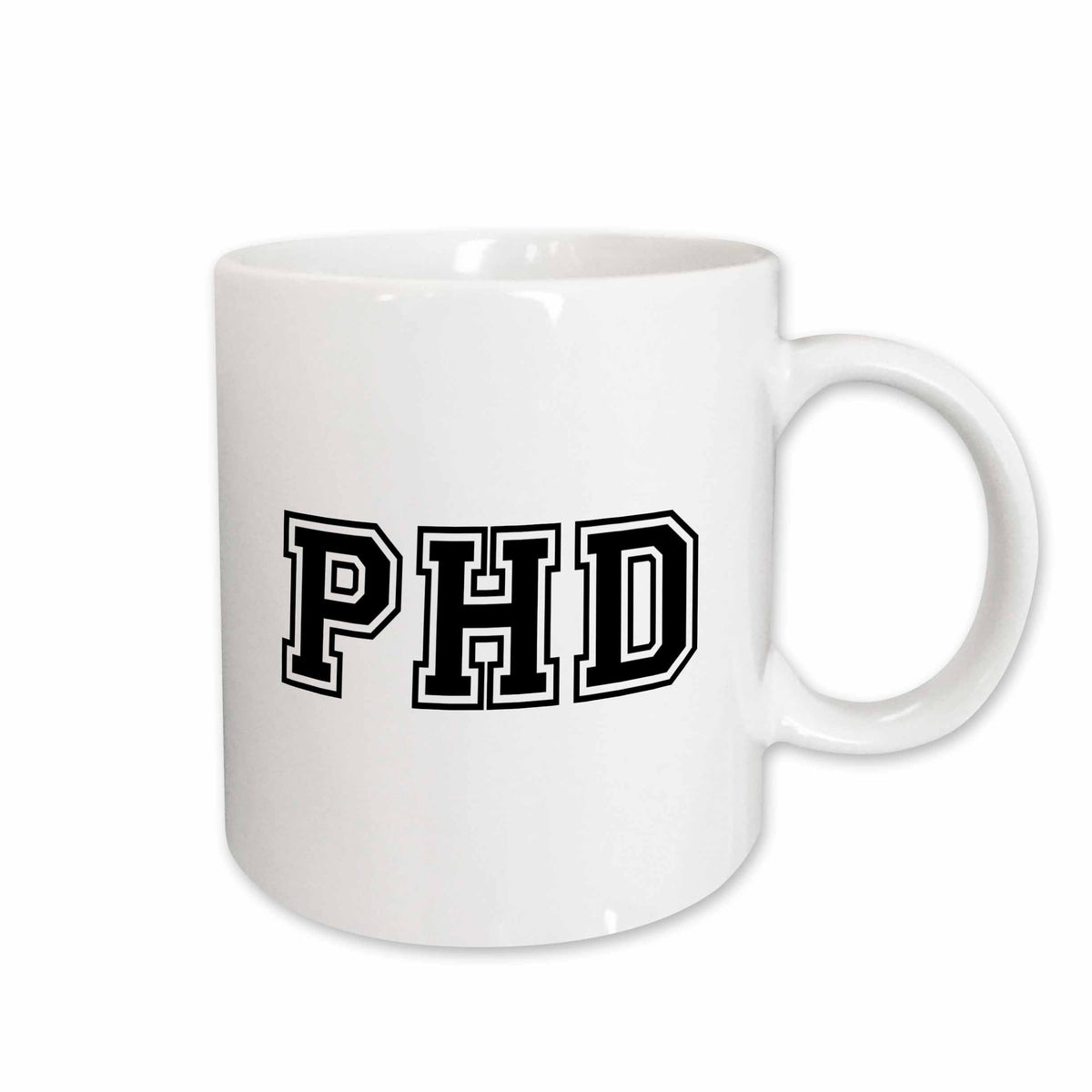 3dRose pHD - graduate school college or university graduation gift - black -... - Mugs (mug_151237)