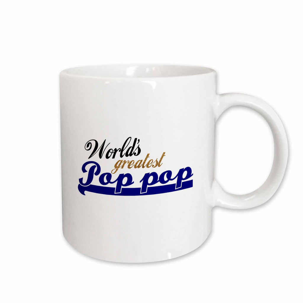 3dRose Worlds Greatest Pop-pop - grandfather nickname - Best Granddad - Grandpa... - Mugs (mug_151316)