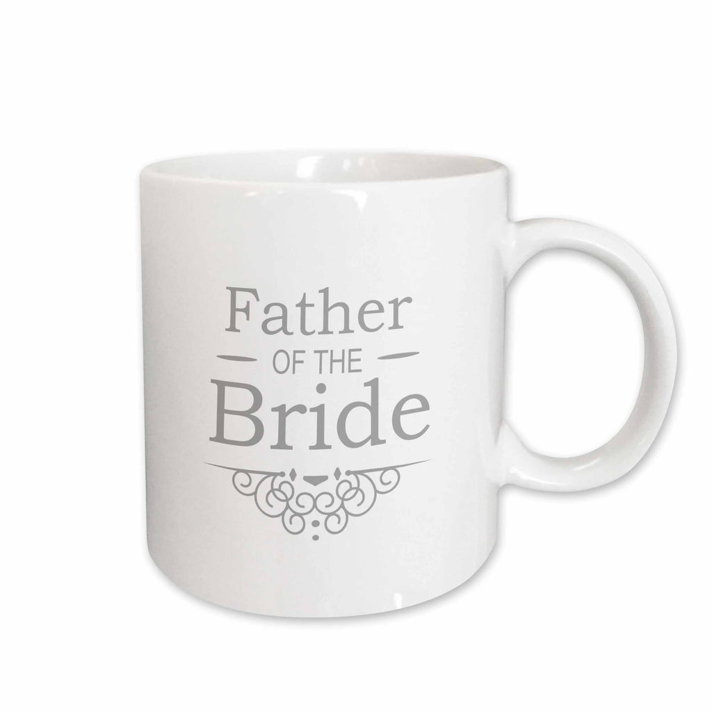3dRose Father of the Bride in silver - Wedding - part of matching marriage... - Mugs (mug_151575)