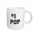 3dRose #1 Pop - Number One Pop - for worlds greatest and best dads - black text... - Mugs (mug_151603)