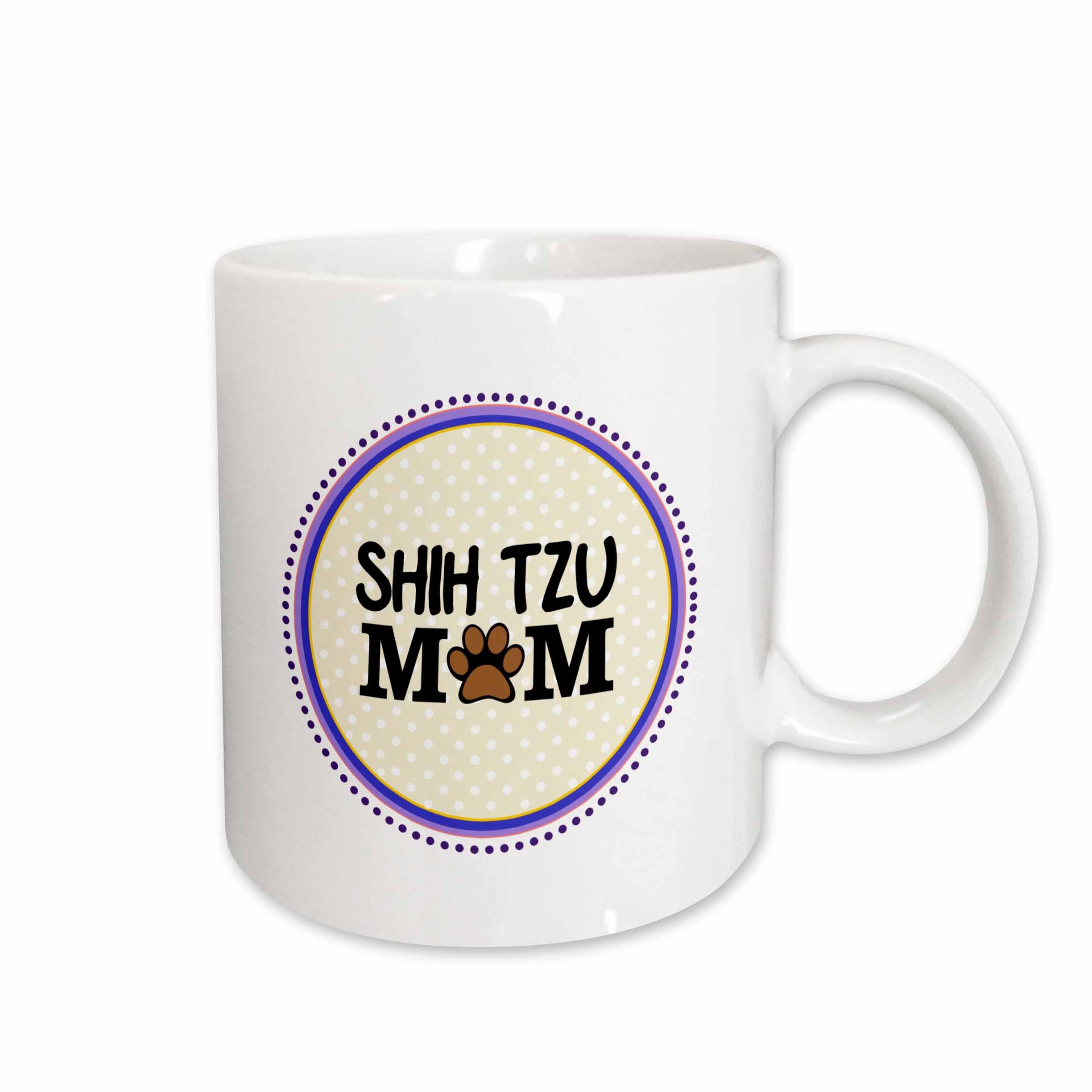 3dRose Shih Tzu Dog Mom - Doggie mama by breed - paw print mum love - doggy... - Mugs (mug_151816)