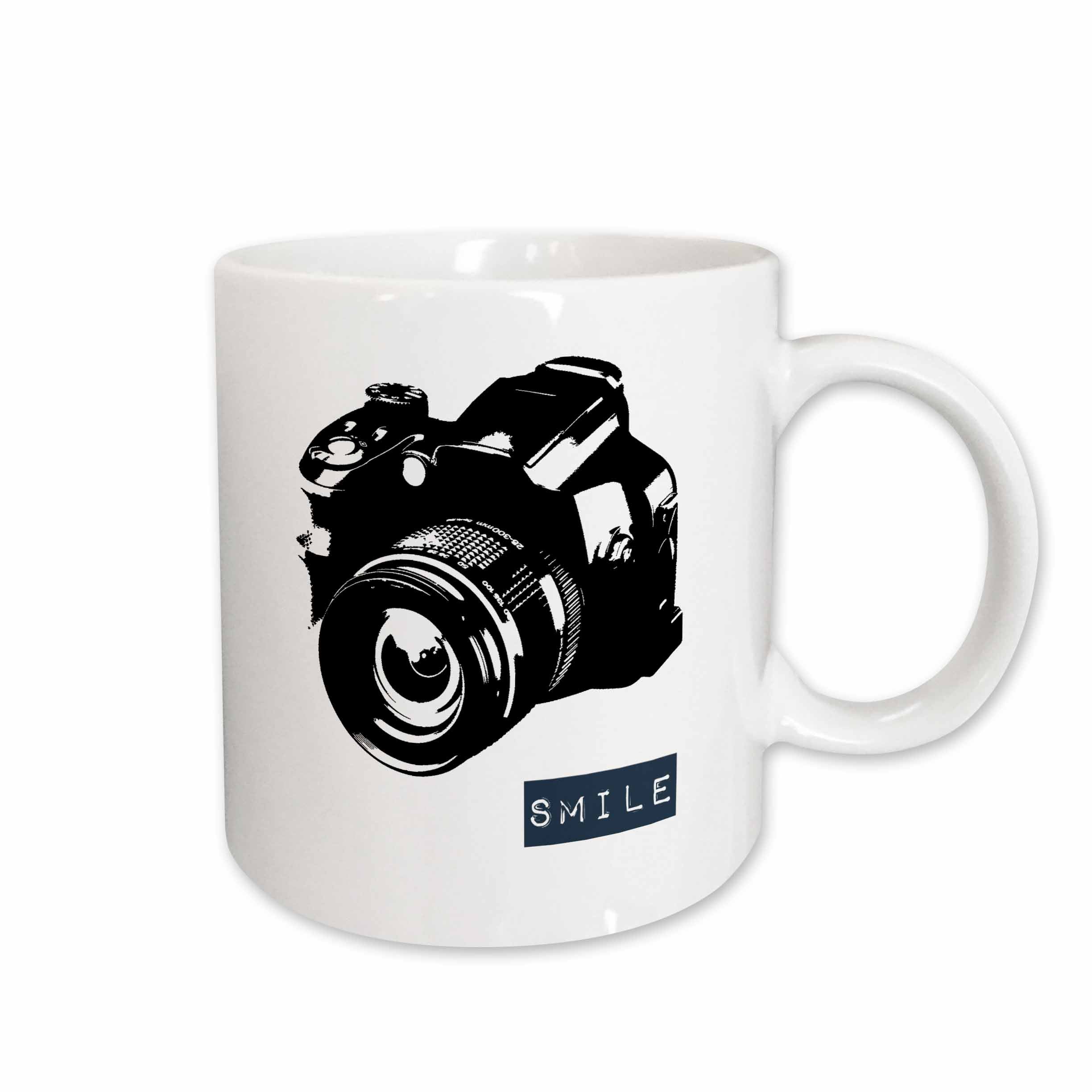 3dRose PS Creations - Smile Camera photographer art - Mugs (mug_152056)
