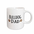 3dRose Bulldog Dad - Dog by breed - doggie brown muddy paw prints love - doggy... - Mugs (mug_153877)