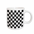 3dRose Check black and white pattern - checkered checked squares chess... - Mugs (mug_154527)