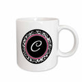 3dRose Letter C stylish monogrammed circle - girly personal initial -... - Mugs (mug_154595)