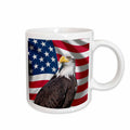 3dRose American Flag USA Bald Eagle Patriotism Patriotic Stars Stripes - Mugs (mug_154967)