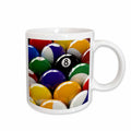 3dRose Colorful pool billiard balls with eight ball - Mugs (mug_154988)