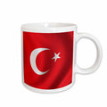 3dRose Turkey flag banner Turkish national country waving crescent - Mugs (mug_155075)