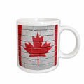 3dRose Canada Canadian flag on brick wall national country - Mugs (mug_155111)